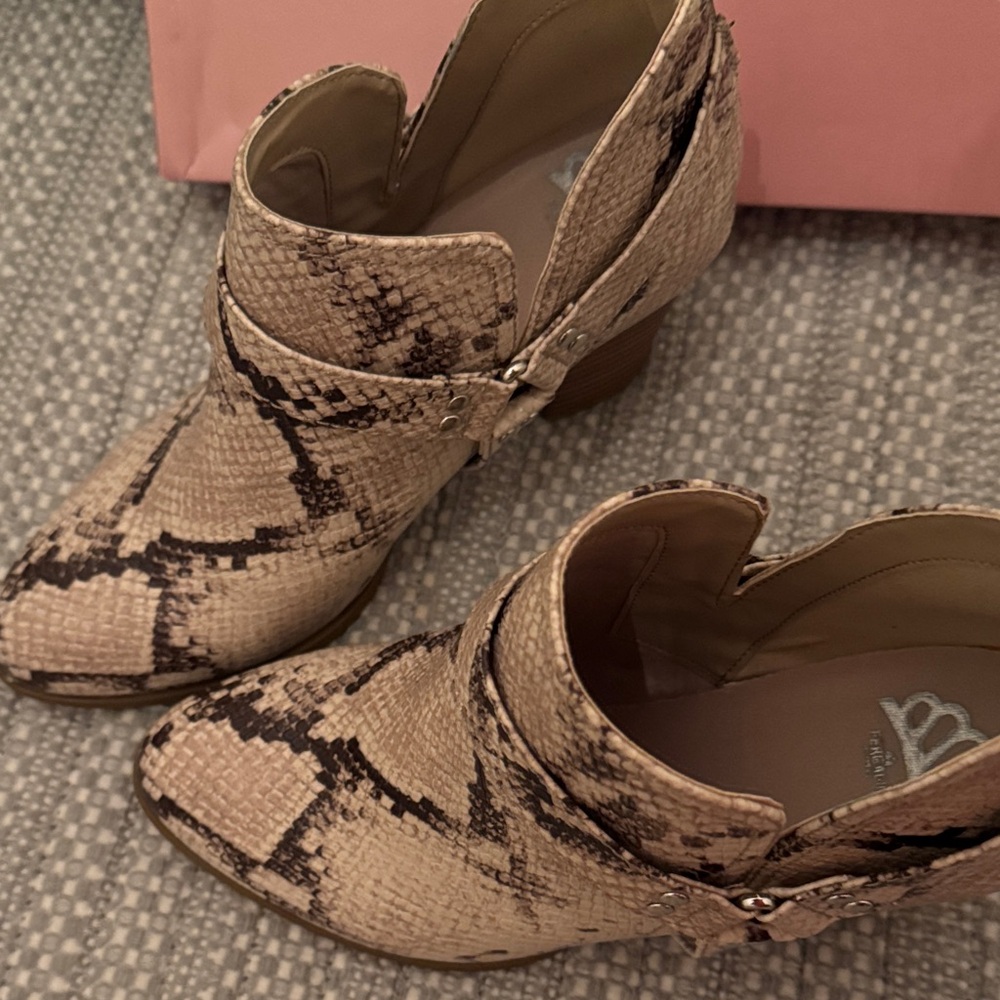 Fergalicious by Fergie Snakeskin Pattern Ankle Booties